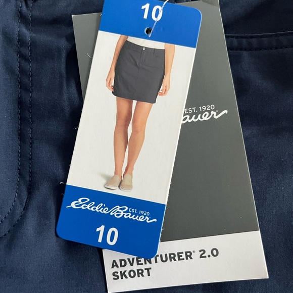 NWT Eddie Bauer women’s Adventurer 2.0 skort in navy size 10 - Picture 4 of 7